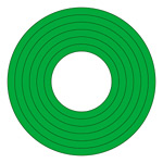 マーキングステッカー PET 100mmφ 10枚1組 カラー:緑 (208501)