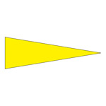 マーキングステッカー 5×15mm三角 PET 100枚1組 カラー:黄 (208702)