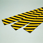トラクッション 平板タイプ (反射) 黄・黒 サイズ:100×1000×5mm (247041)