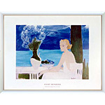 アートポスター 「シャンタルと海の前のブーケ」 A・ブラジリエ作