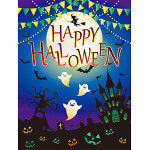 【2024年秋商品】バックスクリーンシートブルーハロウィン(No175-0703)