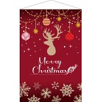 【2024年商品】ハーフタペストリーメリークリスマス 赤 (No.043716)