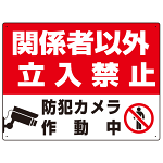 防犯カメラ作動中 関係者以外立入禁止 Bオリジナル プレート看板 W600×H450 マグネットシート