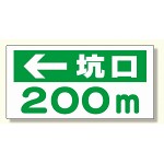 坑口距離表示板 ← 坑口 m (316-85)