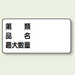 横型標識 第種 品名 最大数量 鉄板 300×600 (319-13)