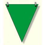三角旗 緑無地 (372-63)