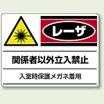 レーザ関係者以外立入禁止 エコユニボード 300×450 (817-02)