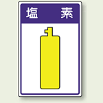 高圧ガス関係標識 塩 素 ボード 450×300 (827-41)