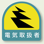 ヘルメット用ステッカー 電気取扱者 PP ステッカー2枚1組 (851-51)