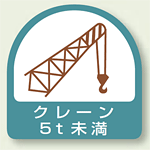 作業管理関係ステッカー クレーン5t未満 2枚1組 (851-66)