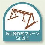 ヘルメット用ステッカー 床上操作式クレーン PP ステッカー 35×35 (2枚1シート) (851-69)