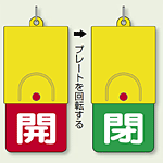 回転式両面表示板 開 (赤地) ・閉 (緑地) (857-35)