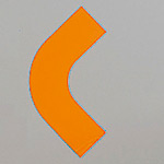 屋内床貼用コーナーテープ (50mm幅用) 10枚1組 カラー:オレンジ (862-65)