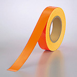蛍光テープ (セパ付) オレンジ 30mm幅×20m巻 (863-18)