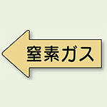 JIS配管識別方向ステッカー 左向き 窒素ガス 極小 10枚1組 (AS-33-3SS)