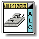 建築業協会統一標識 軽量気泡コンクリート 300角 ステッカー (KK-320)