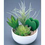 光触媒 人工観葉植物 造花 寄せ植えラブリ―(ポリ製) (高さ15cm)