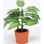 カントリーゼブラ (人工観葉植物) 高さ17cm 光触媒機能付 (264A10)
