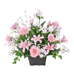 光触媒 人工観葉植物 造花 ハッピーピンク (高さ32cm)