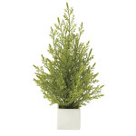 光触媒 人工観葉植物 造花 ミニゴールドクレスト(ポリ製) (高さ31cm)