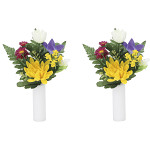 光触媒 人工観葉植物 造花 上仏花小2個セット (高さ23cm)