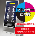 スタンド看板 240 W600×H1200用印刷制作費 IJ出力＋UVマットラミネート加工込 【片面印刷】 ※看板本体別売 