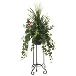 光触媒 人工観葉植物 造花 グリーンスタンドユッカ1.35 (高さ135cm)