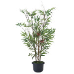 光触媒 人工観葉植物 造花 黒竹&南天1.0 (高さ100cm)