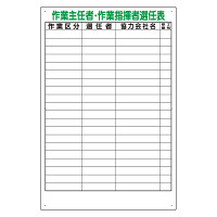作業主任者・作業指揮者選任表 作業区分:空欄 (317-48)