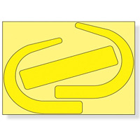 安全帯使用確認ステッカー 110×136mm 内容:蛍光 黄・無地 (335-24Y)【10個入】
