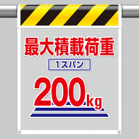 風抜けメッシュ標識 最大積載荷重200kg (342-804)