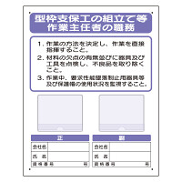 写真ケース付作業主任者標識 型枠支保工の (356-41A)