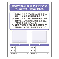 写真ケース付作業主任者標識 建築物等の.. (356-45A)