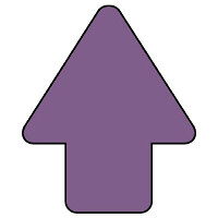矢印ステッカー　10枚一組 灰紫 (456-04)