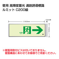 高輝度蓄光標識→通路誘導FL付C200級 (836-04)