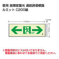 高輝度蓄光標識⇔通路誘導FL付C200級 (836-05)