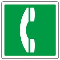 ピクトサイン 電話 100mm角・2枚1組 (839-11C)