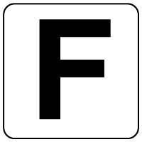 アルファベットステッカー(小)5枚入 F (845-80F)