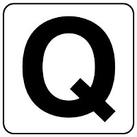 アルファベットステッカー(小)5枚入 Q (845-80Q)