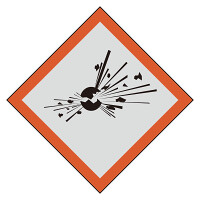 GHSラベル 大 5枚入 爆弾の爆発 (846-103)