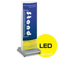 ADO-700系LED式電飾スタンド看板 ADO-700-2-LED カラー:シルバー (ADO-700-2-LED-S)