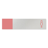 デザイナールームプレート　バイカラー 女子トイレ2 アルミ板 W250×H60 (AL-2560-HB-NT1-0206)