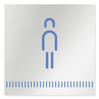 デザイナールームプレート　タオル 男子トイレ２ アルミ板 W150×H150 (AL-1515-HB-NT2-0104)