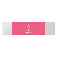 デザイナールームプレート　飲食店向け　シンプル 女子トイレ2 アルミ板 W250×H60 (AL-2560-RB-IM2-0206)