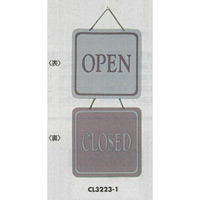 表示プレートH ドアサイン 両面 パールグレー 表示:OPEN⇔CLOSED (CL3223-1)