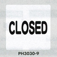 表示プレートH ポリプロピレン300×300 表示:CLOSE (PH3030-9)
