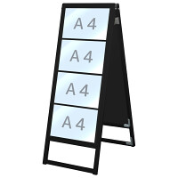 ブラックバリウスカードケーススタンド看板 A4横×4枚 (両面・計8枚) (BVACCSK-A4Y8R)