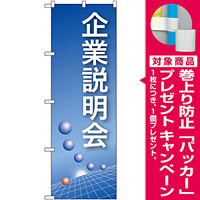のぼり旗 企業説明会 ブルーバック (22320) [プレゼント付]