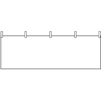 白無地 販促横幕 W1800×H600mm  (1524)