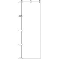 のぼり旗 無地 白 (2454)